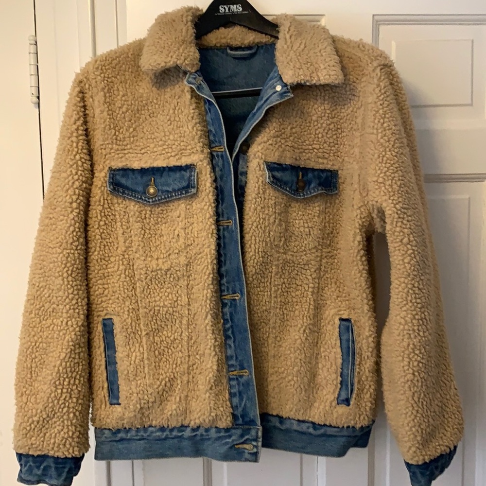 Forever 21 Fleece Jean Jacket